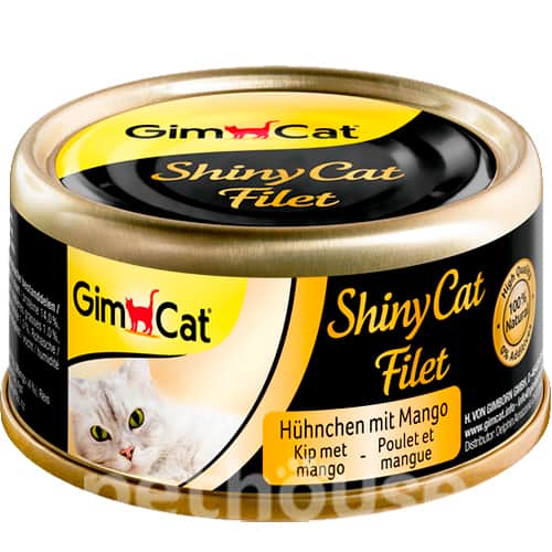GimCat Shiny Cat Filet консерви для котів, з куркою та манго