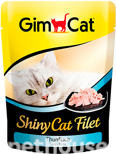 GimCat Shiny Cat Filet консерви для котів, з тунцем, пауч