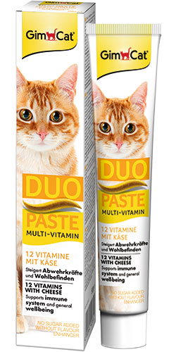 GimCat Duo-Paste Multi-Vitamin - мультивітамінна паста для котів, з сиром