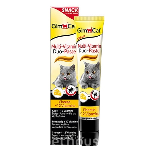 GimCat Duo-Paste Multi-Vitamin - мультивітамінна паста для котів, з сиром