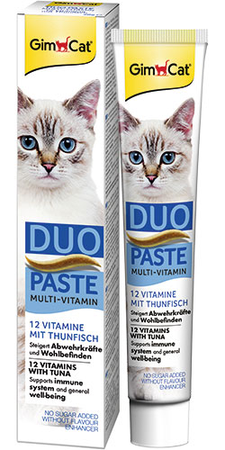 GimCat Duo-Paste Multi-Vitamin - мультивітамінна паста для котів, з тунцем