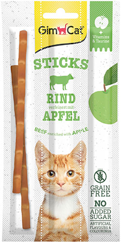 GimCat Superfood Duo-Sticks з яловичиною та яблуком для котів