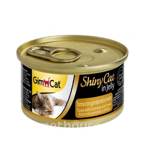 GimCat Shiny Cat консервы для кошек, с тунцом, креветками и солодом