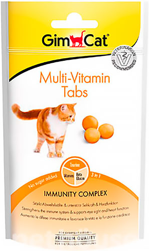 GimCat Multi-Vitamin Tabs - витаминизированные лакомства для кошек