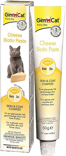 GimCat Cheese Biotin Paste - паста с сыром и биотином для кошек