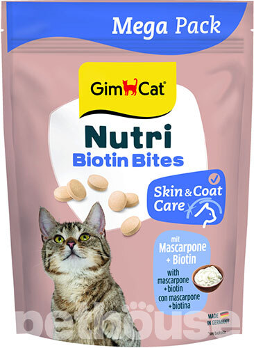 GimCat Nutri Biotin Bites Лакомства с маскарпоне для кошек