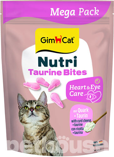 GimCat Nutri Taurine Bites Quark Ласощі з сиром і таурином для котів