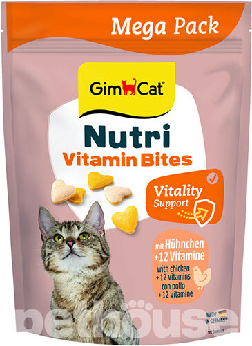 GimCat Nutri Vitamin Bites Huhn Вітамінізовані ласощі з куркою для котів