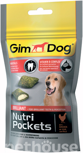 GimDog Nutri Pockets Brilliant - подушечки с минералами для собак