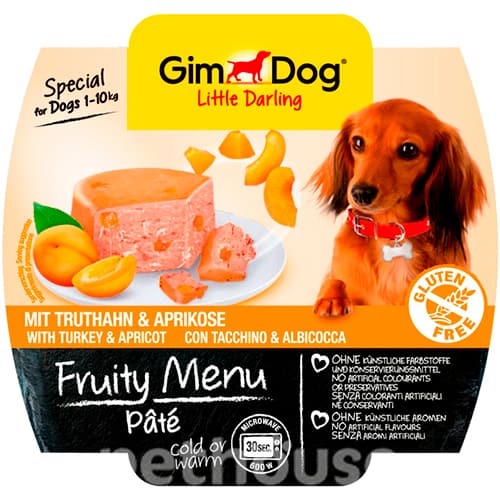 GimDog Little Darling Fruity Menu паштет з індичкою та абрикосом