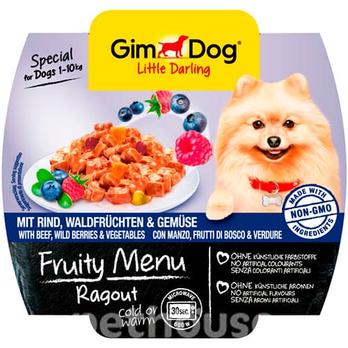 GimDog Little Darling Fruity Menu рагу з яловичиною, лісовими ягодами та овочами
