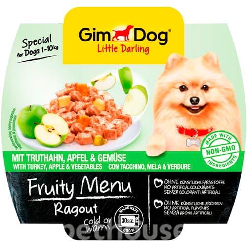 GimDog Little Darling Fruity Menu рагу з індичкою, яблуками та овочами