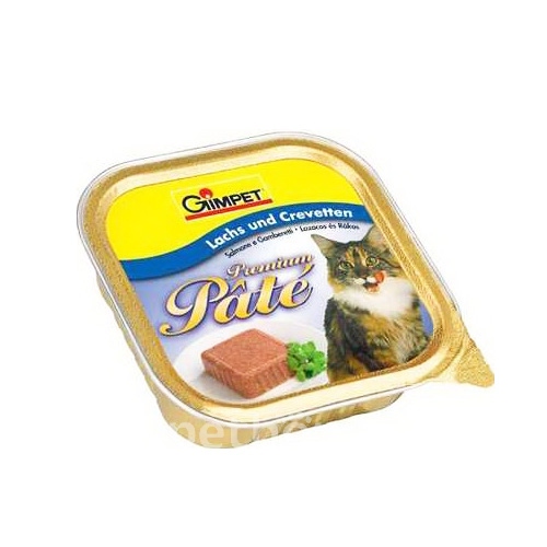 GimCat Pate паштет для кошек, с лососем и креветками