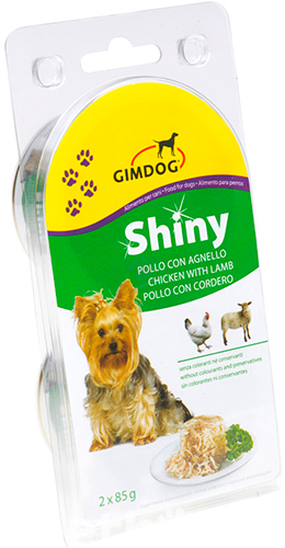 Gimpet Shiny Dog консервы для собак, с курицей и ягненком