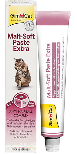GimCat Malt-Soft Extra - паста для выведения шерсти из желудка кошек