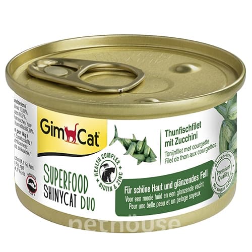 GimCat Superfood Shiny Cat Duo с тунцом и цукини для кошек