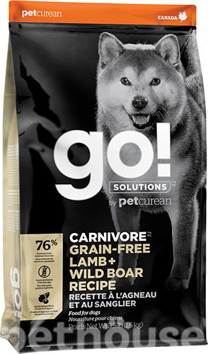 GO! Solutions Carnivore Grain-Free Lamb & Wild Boar Dog Recipe