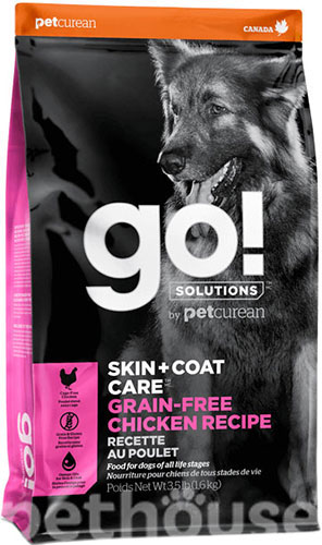 GO! Solutions Skin+Coat Care Grain-Free Chicken Dog Recipe