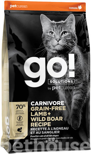 GO! Solutions Carnivore Grain-Free Lamb & Wild Boar Cat Recipe