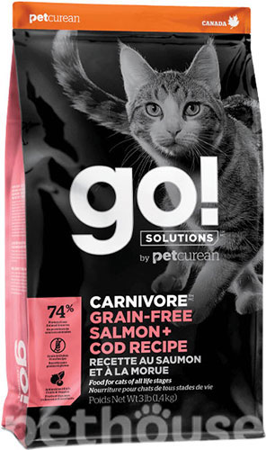 GO! Solutions Carnivore Grain-Free Salmon & Cod Boar Cat Recipe
