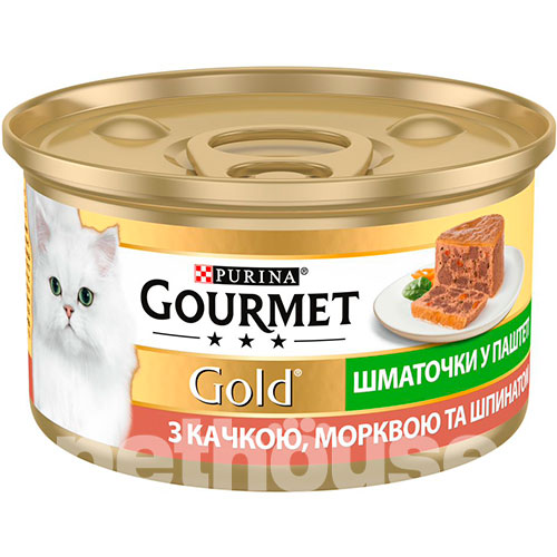 Gourmet Gold Кусочки в паштете с уткой, морковью и шпинатом, по-французски