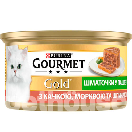 Gourmet Gold Кусочки в паштете с уткой, морковью и шпинатом, по-французски