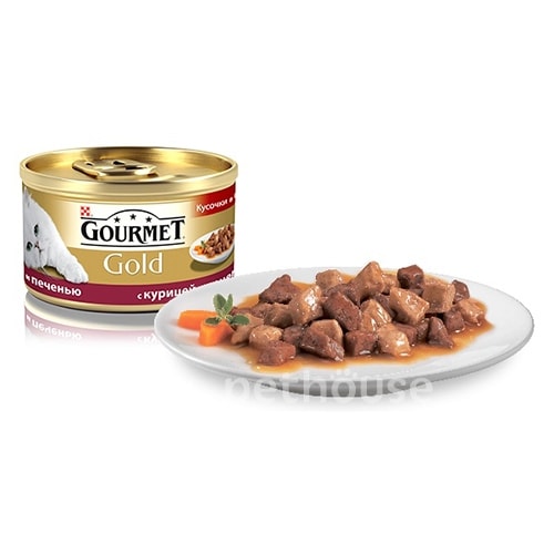 Gourmet Gold Кусочки в подливке с курицей и печенью