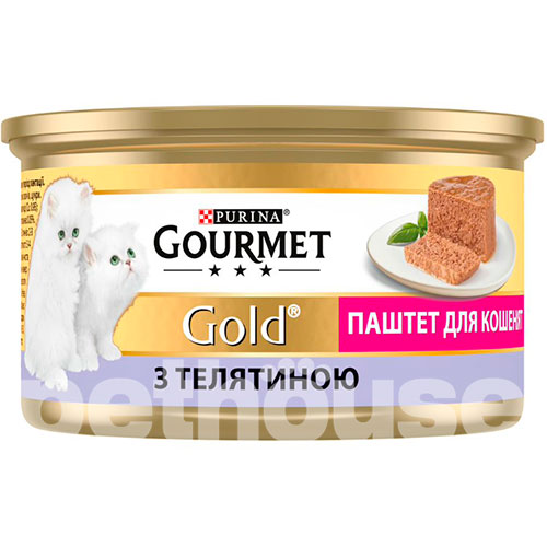 Gourmet Gold Паштет с телятиной для котят, фото 2
