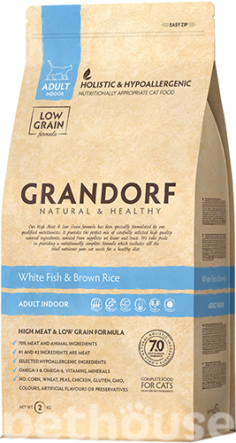 Grandorf White Fish & Brown Rice Adult Indoor Cat
