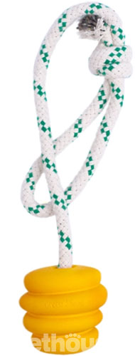 Green Sheep Natural Rubber Ball Rope S Резиновый мяч с веревкой для собак, 6 см