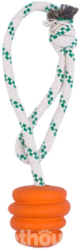 Green Sheep Natural Rubber Ball Rope S Резиновый мяч с веревкой для собак, 6 см
