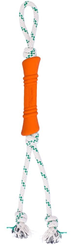 Green Sheep Natural Rubber Bone Rope L Резиновая кость с веревкой для собак, 17 см