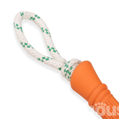 Green Sheep Natural Rubber Bone Rope L Резиновая кость с веревкой для собак, 17 см