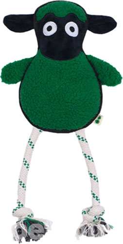 Green Sheep Rope Toy L Іграшка "Вівця" з мотузкою для собак