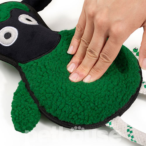 Green Sheep Rope Toy L Іграшка "Вівця" з мотузкою для собак