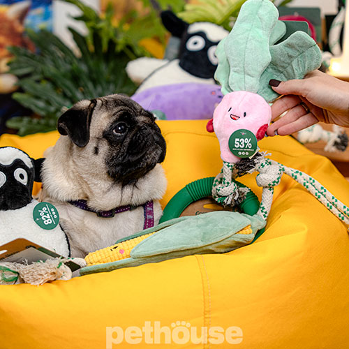 Green Sheep Stuffing Free M Игрушка "Редька" для собак