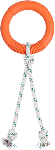 Green Sheep Natural Rubber Hoop Rope M Резиновое кольцо с веревкой для собак, 15,5 см