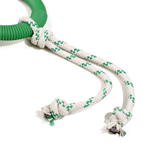 Green Sheep Natural Rubber Hoop Rope M Резиновое кольцо с веревкой для собак, 15,5 см