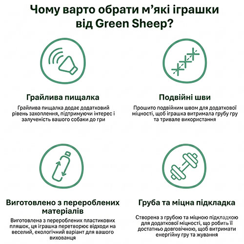 Green Sheep Rough & Tough М Игрушка "Утка" для собак Green Sheep Rough & Tough М Игрушка "Утка" для собак