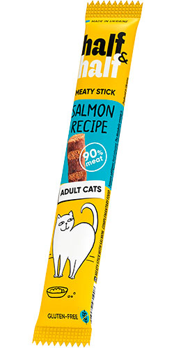 Half&Half Adult Cats М'ясна паличка з лососем для котів