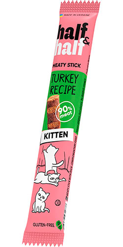 Half&Half Kitten Мясная палочка с индейкой для котят