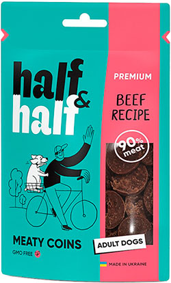 Half&Half Adult Dogs М'ясні медальйони з яловичиною для собак