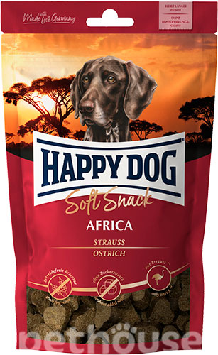 Happy Dog SoftSnack Africa со страусом и картофелем для средних и крупных пород собак
