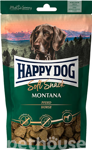 Happy Dog SoftSnack Montana с кониной для средних и крупных пород собак