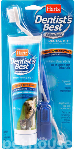 Hartz Dentist’s Best with DentaShield Набір для догляду за порожниною рота котів та собак
