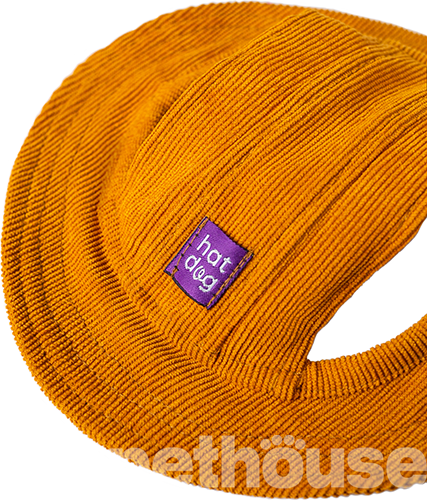 Hat-Dog Панама з вельвету для собак, гірчична