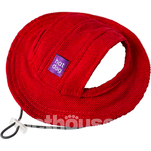 Hat-Dog Панама з вельвету для собак, червона