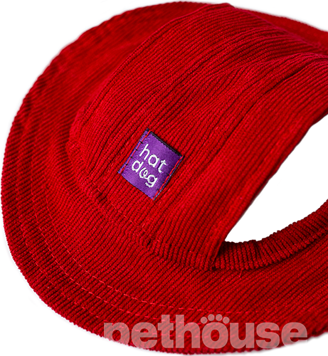 Hat-Dog Панама з вельвету для собак, червона