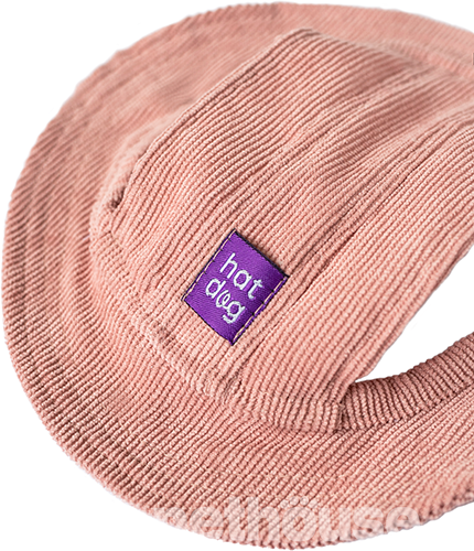 Hat-Dog Панама из вельвета для собак, пудровая