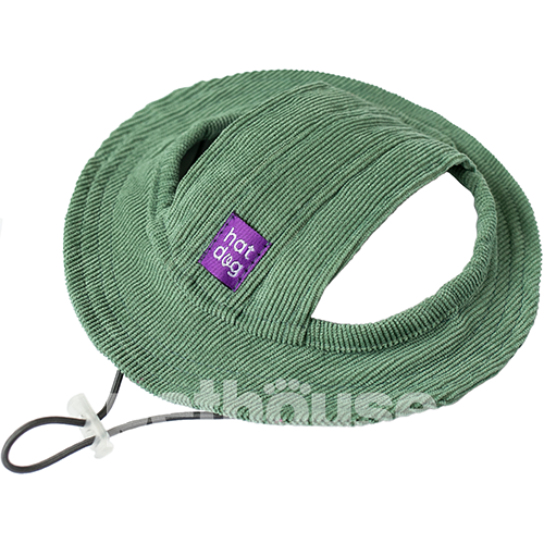 Hat-Dog Панама из вельвета для собак, оливковая
